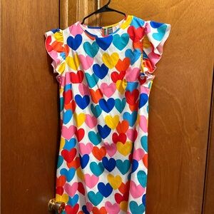 Colorful Heart Print Dress